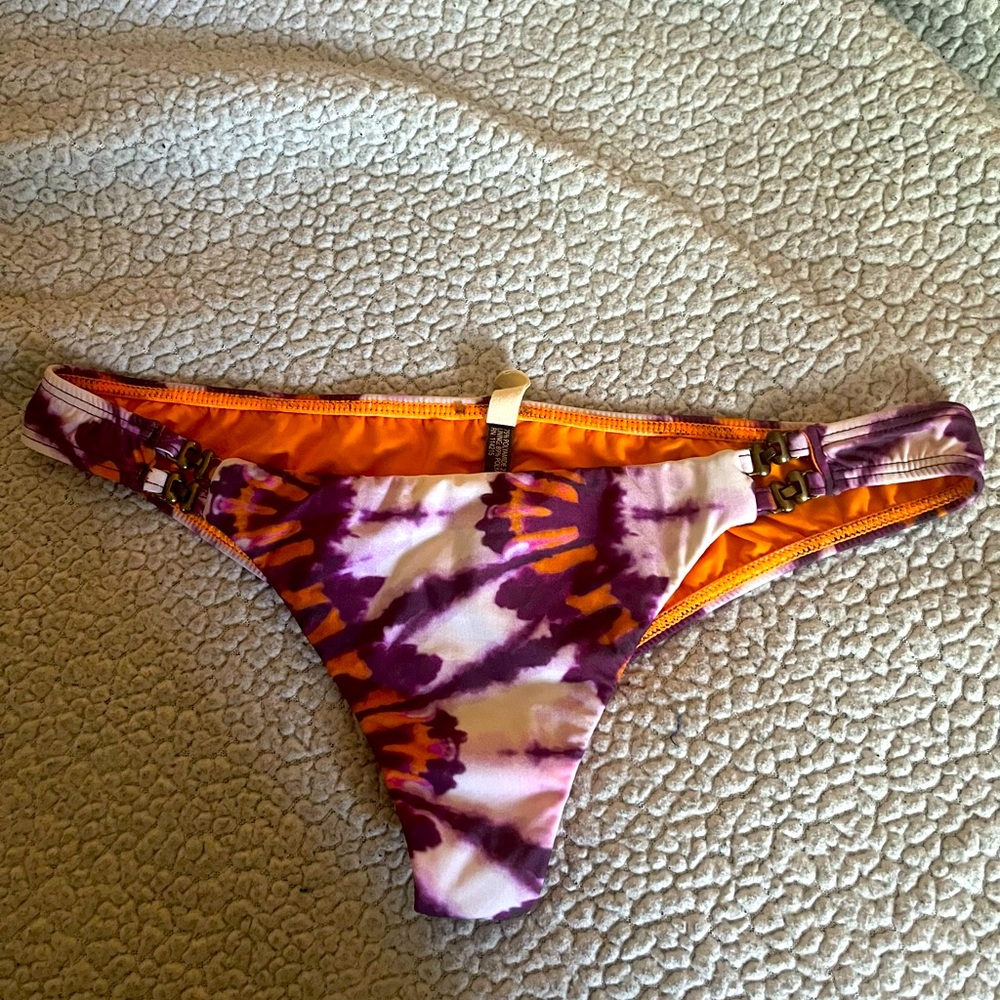 NEW Sofia By VIX Tye Dye Low Waist Brazilian Cheeky Cut Bottoms Size M